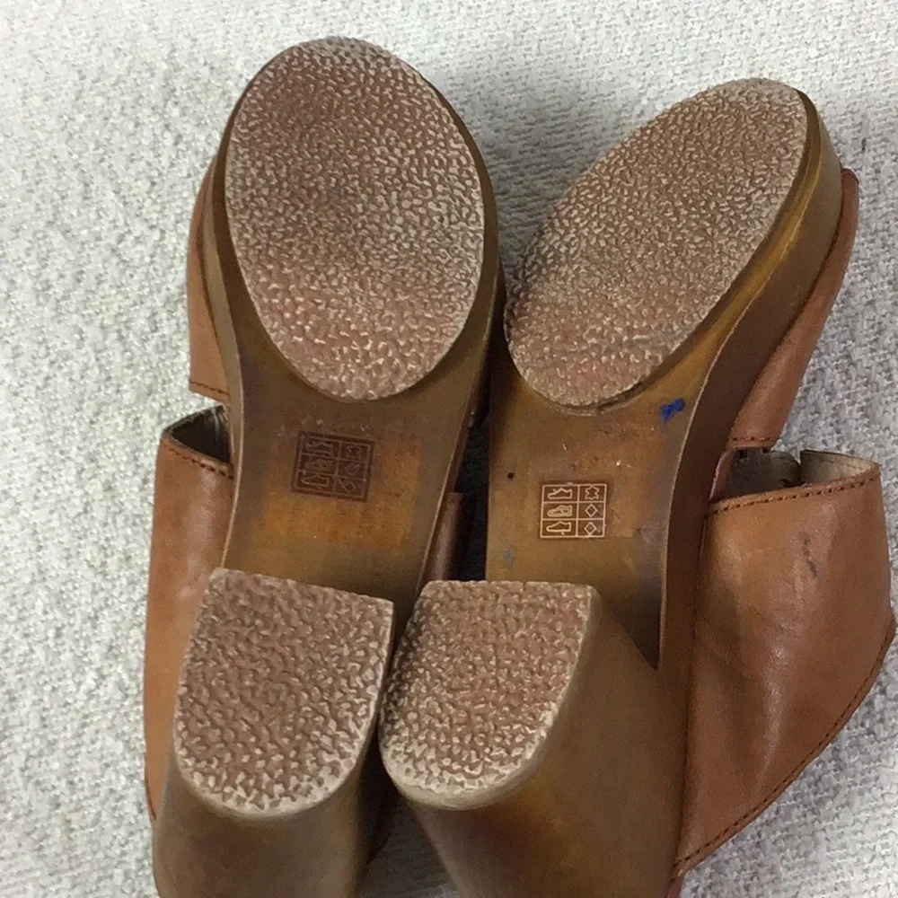 Kelsi Dagger Brooklyn Womens Leather Marion Platform Slide Heeled Sandal Size 9